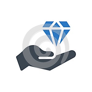 Value vector glyph colour icon