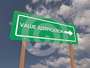 Value justification sign