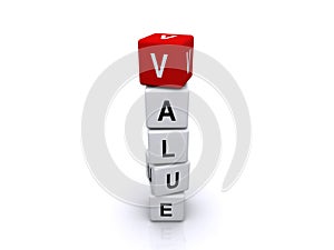 Value in letter blocks