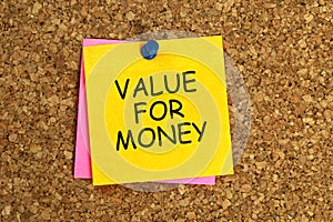 Value for money post it