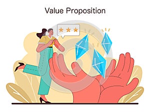 Value Proposition concept. Flat vector illustration