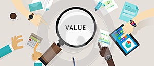 Value proposition customer concept vector icon illustration photo