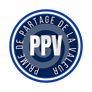 Value-sharing bonus symbol called ppv prime de partage de la valeur in French language