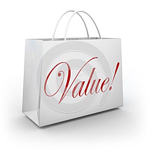 Value Word Shopping Bag Special Deal Savings