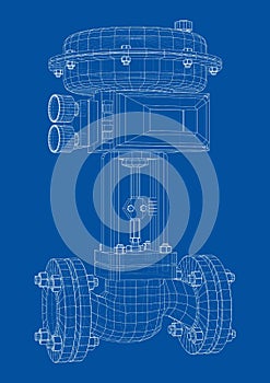 Valve with automatic electro-actuated