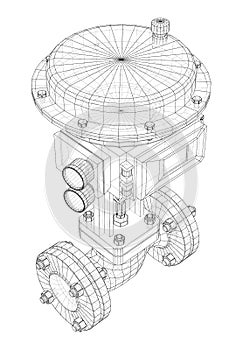 Valve with automatic electro-actuated
