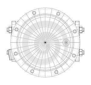 Valve with automatic electro-actuated. Vector