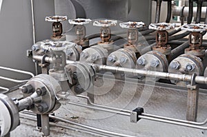 Valve control in turbine skid. Many valve set for control production process and control by human, close and open function