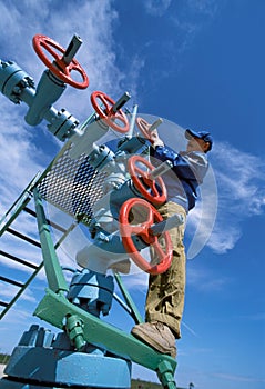 The valve on the gas field