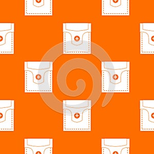 Valve pocket with button pattern seamless