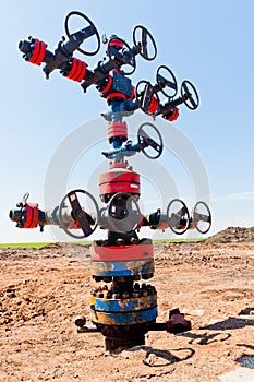 Valve on production wellhead photo