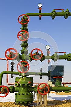 Valve on production wellhead