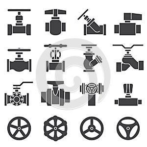 Valve and Taps icon set