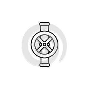 valve tube icon. Element of plumbering icon. Thin line icon for website design and development, app development. Premium icon