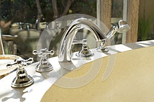 Faucet and shower head of of bath tub