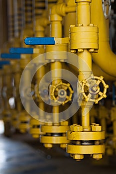 Valves manual in the process Production process used manual valve to control