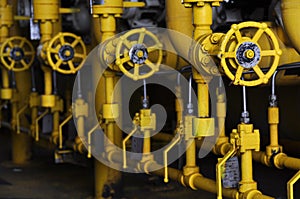 Valves manual in the process. Production process used manual valve to control the system.