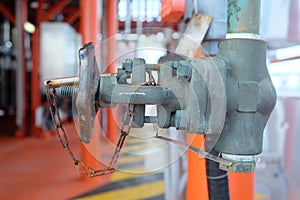 Valves manual in the production process