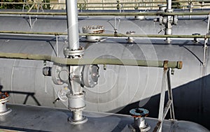 valves on the very long pressure vessel of a plant of natural g photo