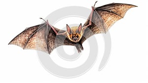 Vampire bat isolated on white background. Generative AI