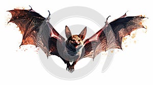Vampire bat isolated on white background. Generative AI