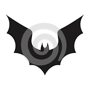 Vampire bat silhouette. Halloween bats decoration, hanging cave flittermouse and scary rearmouse animal, nocturnal holiday night