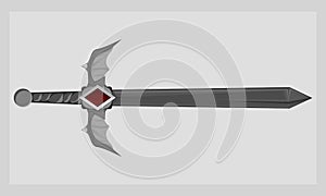 Vampire lord of death`s vampire lord of death sword of darkness vector illustration suitable for sprit games and cartoons photo