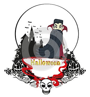 Vampire Night Halloween Card photo