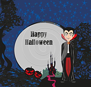 Vampire Night Halloween Card photo