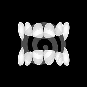 Vampire`s teeth icon.Vector art.