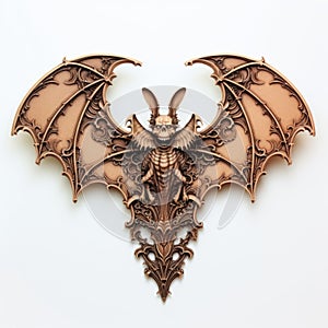 Vampiric Cultist Sculpted Metal Gothic Bat Wings