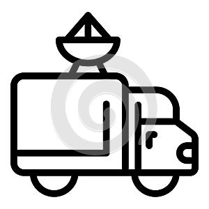 Van actualization icon, outline style photo