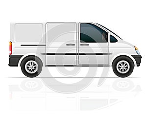 Van for the carriage of cargo vector illustration
