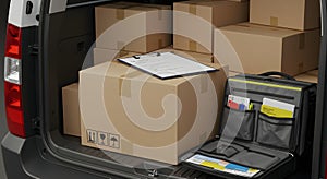 AI-Generated Delivery Van Cargo