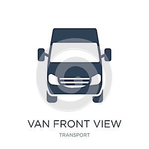 van front view icon in trendy design style. van front view icon isolated on white background. van front view vector icon simple