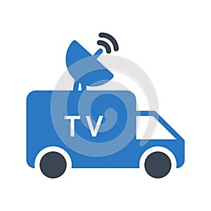 Van glyph colour vector  icon