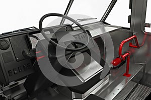 Van interior cabin, close view