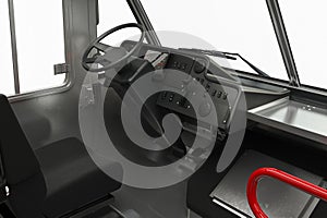 Van interior inside, close view