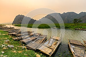 Van Long swamp in NinhBinh, Vietnam