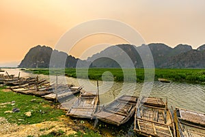 Van Long swamp in NinhBinh, Vietnam