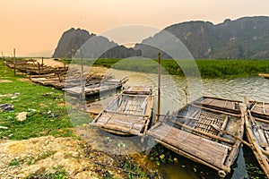 Van Long swamp in NinhBinh, Vietnam