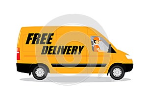 The van with text free delivery