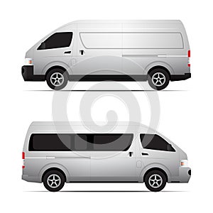 van transport vector concept