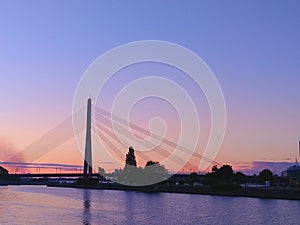 Vansu Bridge in Riga, Latvia photo