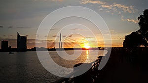VanÅ¡u Bridge during sunset