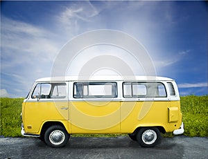 Van vintage yellow photo