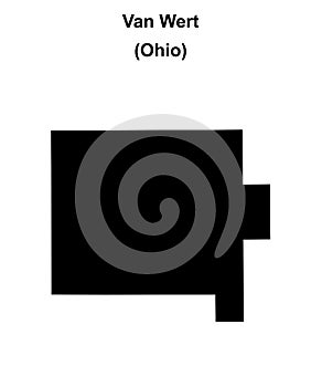 Van Wert outline map