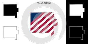 Van Wert outline map