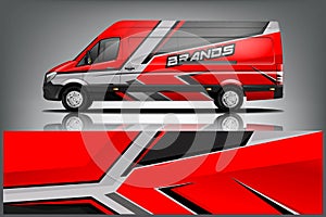 Van Wrap Livery design. Ready print wrap design for Van. - Vector