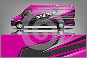 Van Wrap Livery design. Ready print wrap design for Van. - Vector